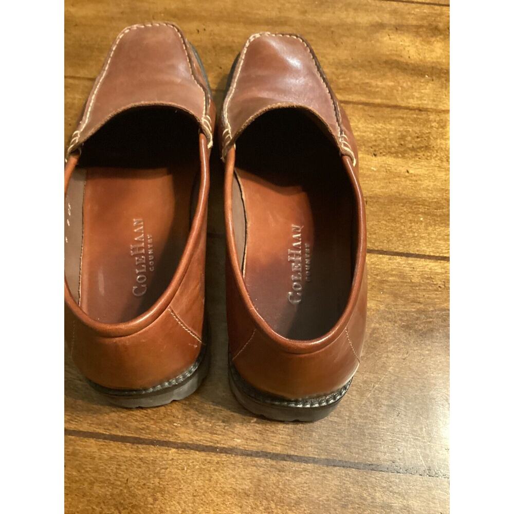 Women's Cole Haan Country Vtg 8 Shoes Brown Leather Slip On Flat Loafers D17937 - Picture 5 of 8